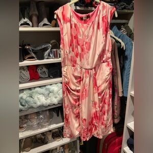 NWT Eva Franco silk floral sleeveless dress. Knee length, size 12.